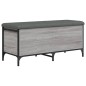 vidaXL Banco con almacenaje madera ingeniería gris Sonoma 102x42x45 cm vidaXL Banco con almacenaje madera ingeniería gris Sonoma 102x42x45 cm