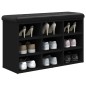 vidaXL Banco zapatero madera de ingeniería negro 82x32x50 cm vidaXL Banco zapatero madera de ingeniería negro 82x32x50 cm
