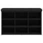 vidaXL Banco zapatero madera de ingeniería negro 82x32x50 cm vidaXL Banco zapatero madera de ingeniería negro 82x32x50 cm