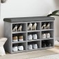 vidaXL Banco zapatero madera de ingeniería gris hormigón 82x32x50 cm vidaXL Banco zapatero madera de ingeniería gris hormigón 82x32x50 cm