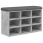 vidaXL Banco zapatero madera de ingeniería gris hormigón 82x32x50 cm vidaXL Banco zapatero madera de ingeniería gris hormigón 82x32x50 cm