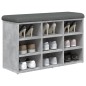 vidaXL Banco zapatero madera de ingeniería gris hormigón 82x32x50 cm vidaXL Banco zapatero madera de ingeniería gris hormigón 82x32x50 cm