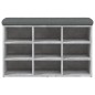 vidaXL Banco zapatero madera de ingeniería gris hormigón 82x32x50 cm vidaXL Banco zapatero madera de ingeniería gris hormigón 82x32x50 cm