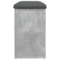 vidaXL Banco zapatero madera de ingeniería gris hormigón 82x32x50 cm vidaXL Banco zapatero madera de ingeniería gris hormigón 82x32x50 cm