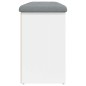 vidaXL Banco zapatero madera de ingeniería blanco 102x32x50 cm
