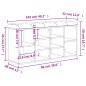 vidaXL Banco zapatero madera de ingeniería blanco 102x32x50 cm
