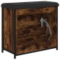 vidaXL Banco zapatero con cajón abatible roble ahumado 62x32x56 cm vidaXL Banco zapatero con cajón abatible roble ahumado 62x32x56 cm