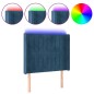 vidaXL Cabecero con LED de terciopelo azul oscuro 83x16x118/128 cm vidaXL Cabecero con LED de terciopelo azul oscuro 83x16x118/128 cm