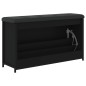 vidaXL Banco zapatero con cajón abatible negro 102x32x56 cm vidaXL Banco zapatero con cajón abatible negro 102x32x56 cm