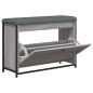vidaXL Banco zapatero con cajón abatible gris Sonoma 82x32x56 cm vidaXL Banco zapatero con cajón abatible gris Sonoma 82x32x56 cm