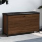 vidaXL Banco zapatero con cajón abatible roble marrón 102x32x56 cm vidaXL Banco zapatero con cajón abatible roble marrón 102x32x56 cm