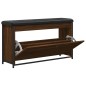 vidaXL Banco zapatero con cajón abatible roble marrón 102x32x56 cm vidaXL Banco zapatero con cajón abatible roble marrón 102x32x56 cm