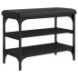 vidaXL Banco zapatero madera de ingeniería negro 62x32x47 cm vidaXL Banco zapatero madera de ingeniería negro 62x32x47 cm