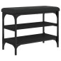 vidaXL Banco zapatero madera de ingeniería negro 62x32x47 cm vidaXL Banco zapatero madera de ingeniería negro 62x32x47 cm