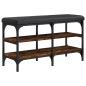 vidaXL Banco zapatero madera de ingeniería roble ahumado 82x32x47 cm