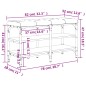 vidaXL Banco zapatero madera de ingeniería roble ahumado 82x32x47 cm