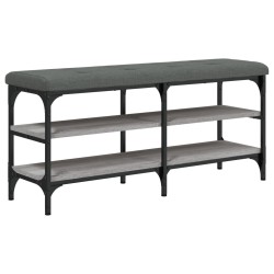 vidaXL Banco zapatero madera de ingeniería gris Sonoma 102x32x47 cm