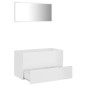 vidaXL Set muebles de baño 2 piezas madera contrachapada blanco brillo