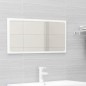 vidaXL Set muebles de baño 2 piezas madera contrachapada blanco brillo