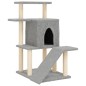 vidaXL Rascador para gatos con postes de sisal gris claro 97 cm vidaXL Rascador para gatos con postes de sisal gris claro 97 cm