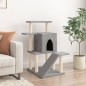 vidaXL Rascador para gatos con postes de sisal gris claro 97 cm vidaXL Rascador para gatos con postes de sisal gris claro 97 cm