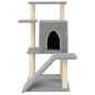 vidaXL Rascador para gatos con postes de sisal gris claro 97 cm vidaXL Rascador para gatos con postes de sisal gris claro 97 cm