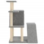 vidaXL Rascador para gatos con postes de sisal gris claro 97 cm vidaXL Rascador para gatos con postes de sisal gris claro 97 cm