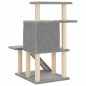 vidaXL Rascador para gatos con postes de sisal gris claro 97 cm vidaXL Rascador para gatos con postes de sisal gris claro 97 cm