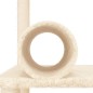 vidaXL Rascador para gatos con postes de sisal color crema 136 cm vidaXL Rascador para gatos con postes de sisal color crema 136 cm