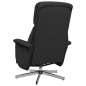 vidaXL Sillón reclinable con reposapiés tela negra vidaXL Sillón reclinable con reposapiés tela negra