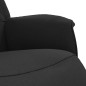 vidaXL Sillón reclinable con reposapiés tela negra vidaXL Sillón reclinable con reposapiés tela negra