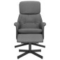 vidaXL Sillón reclinable con reposapiés tela gris oscuro vidaXL Sillón reclinable con reposapiés tela gris oscuro