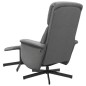 vidaXL Sillón reclinable con reposapiés tela gris oscuro vidaXL Sillón reclinable con reposapiés tela gris oscuro