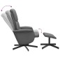 vidaXL Sillón reclinable con reposapiés tela gris oscuro vidaXL Sillón reclinable con reposapiés tela gris oscuro