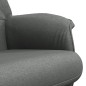 vidaXL Sillón reclinable con reposapiés tela gris oscuro vidaXL Sillón reclinable con reposapiés tela gris oscuro
