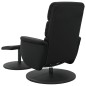 vidaXL Sillón reclinable con reposapiés cuero sintético negro vidaXL Sillón reclinable con reposapiés cuero sintético negro