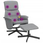 vidaXL Sillón reclinable de masaje con reposapiés tela gris claro vidaXL Sillón reclinable de masaje con reposapiés tela gris claro