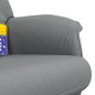 vidaXL Sillón reclinable de masaje con reposapiés tela gris claro vidaXL Sillón reclinable de masaje con reposapiés tela gris claro