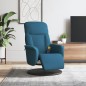 vidaXL Sillón reclinable de masaje con reposapiés terciopelo azul vidaXL Sillón reclinable de masaje con reposapiés terciopelo azul