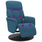 vidaXL Sillón reclinable de masaje con reposapiés terciopelo azul vidaXL Sillón reclinable de masaje con reposapiés terciopelo azul