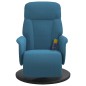 vidaXL Sillón reclinable de masaje con reposapiés terciopelo azul vidaXL Sillón reclinable de masaje con reposapiés terciopelo azul