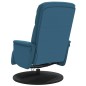 vidaXL Sillón reclinable de masaje con reposapiés terciopelo azul vidaXL Sillón reclinable de masaje con reposapiés terciopelo azul