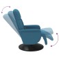 vidaXL Sillón reclinable de masaje con reposapiés terciopelo azul vidaXL Sillón reclinable de masaje con reposapiés terciopelo azul