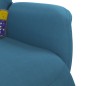 vidaXL Sillón reclinable de masaje con reposapiés terciopelo azul vidaXL Sillón reclinable de masaje con reposapiés terciopelo azul