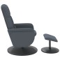vidaXL Sillón reclinable masaje con reposapiés terciopelo gris oscuro vidaXL Sillón reclinable masaje con reposapiés terciopelo gris oscuro