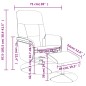 vidaXL Sillón reclinable masaje con reposapiés terciopelo gris oscuro vidaXL Sillón reclinable masaje con reposapiés terciopelo gris oscuro