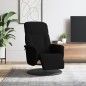 vidaXL Sillón reclinable con reposapiés terciopelo negro vidaXL Sillón reclinable con reposapiés terciopelo negro