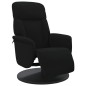 vidaXL Sillón reclinable con reposapiés terciopelo negro vidaXL Sillón reclinable con reposapiés terciopelo negro