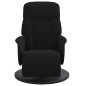 vidaXL Sillón reclinable con reposapiés terciopelo negro vidaXL Sillón reclinable con reposapiés terciopelo negro