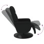 vidaXL Sillón reclinable con reposapiés terciopelo negro vidaXL Sillón reclinable con reposapiés terciopelo negro